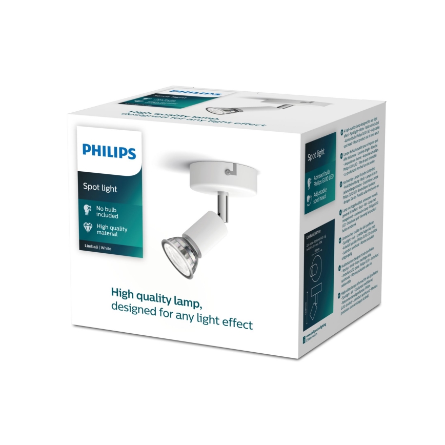 Philips - Spotlampe 1xGU10/50W/230V hvid