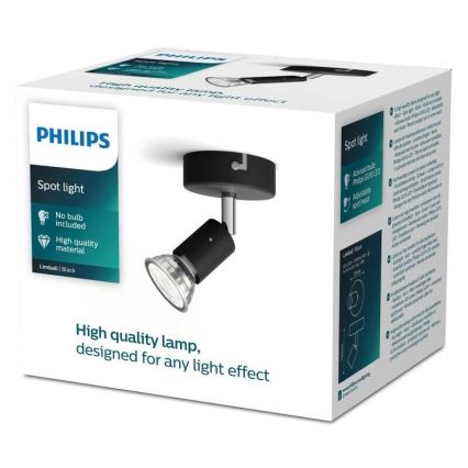 Philips - Spotlampe 1xGU10/50W/230V sort