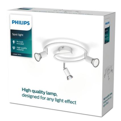 Philips - Spotlampe 3xGU10/50W/230V hvid