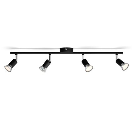 Philips - Spotlampe 4xGU10/50W/230V sort