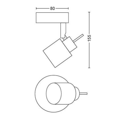 Philips - Spotlampe 1xGU10/35W/230V hvid