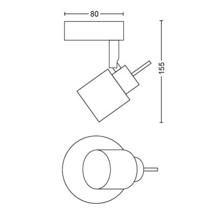 Philips - Spotlampe 1xGU10/35W/230V sort