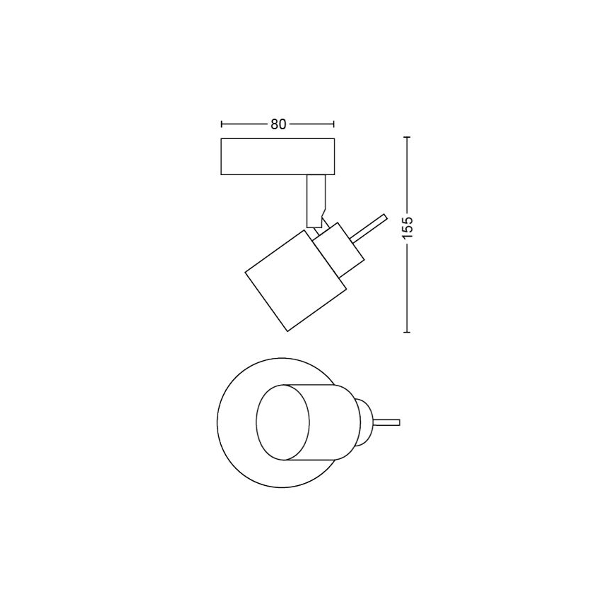 Philips - Spotlampe 1xGU10/35W/230V sort