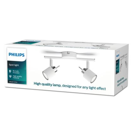 Philips - Spotlampe 2xGU10/35W/230V hvid