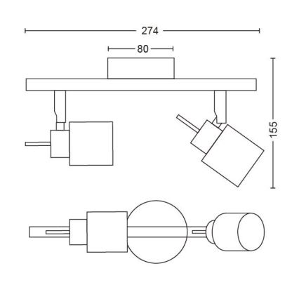 Philips - Spotlampe 2xGU10/35W/230V hvid