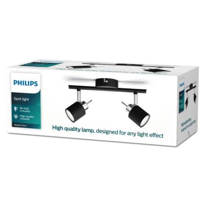 Philips - Spotlampe 2xGU10/35W/230V sort