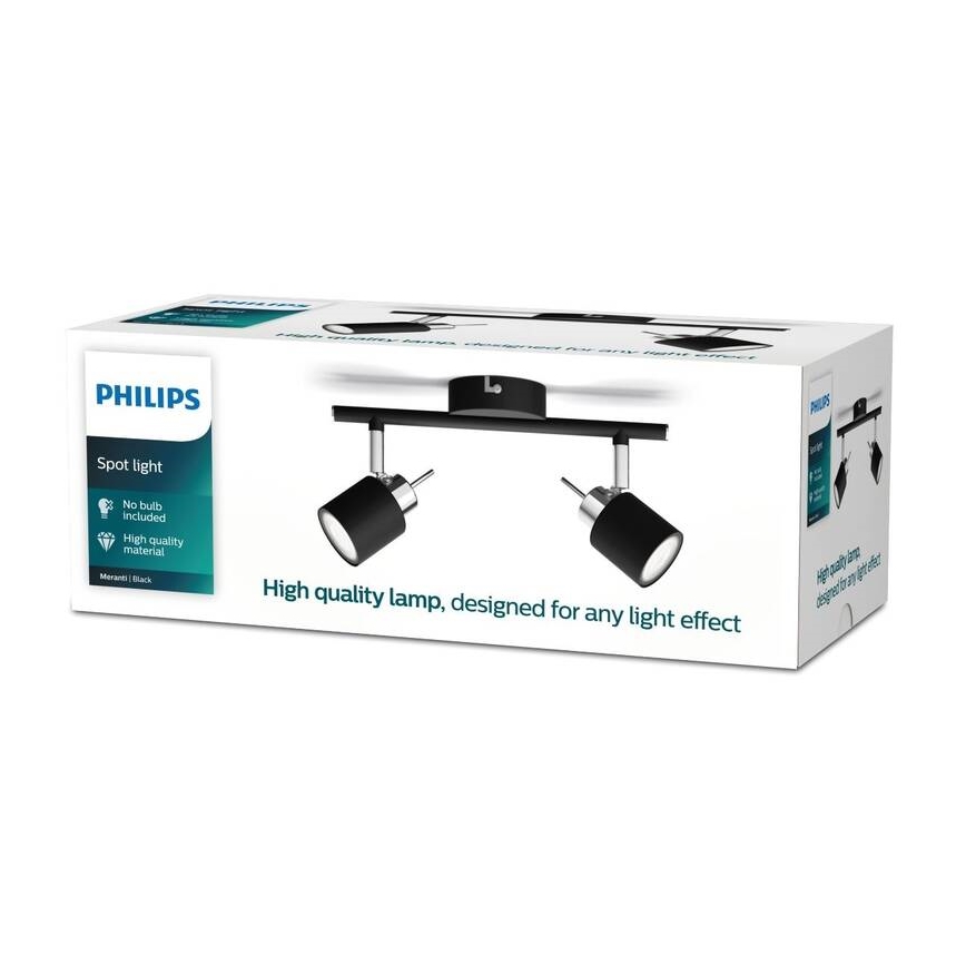 Philips - Spotlampe 2xGU10/35W/230V sort