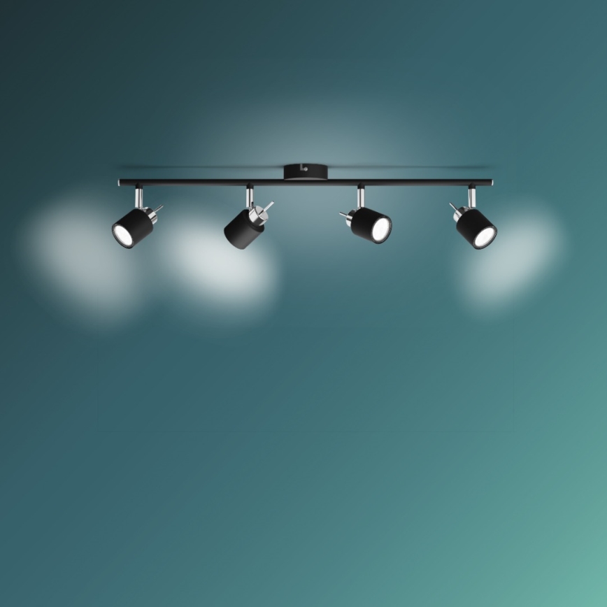 Philips - Spotlampe 4xGU10/35W/230V sort