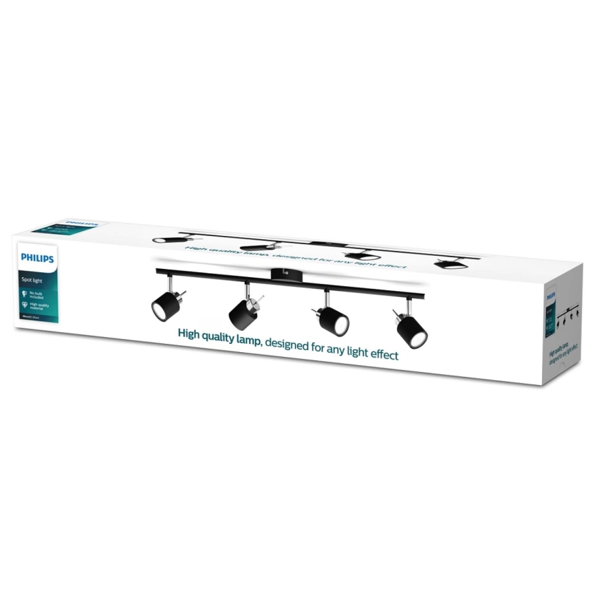 Philips - Spotlampe 4xGU10/35W/230V sort