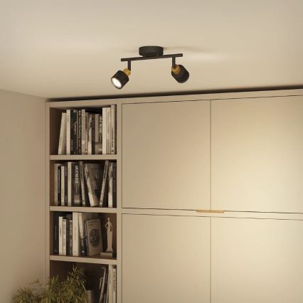 Philips - Spotlampe NIALL 2xGU10/5W/230V sort/messing