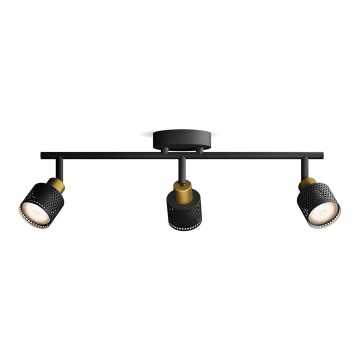 Philips - Spotlampe NIALL 3xGU10/5W/230V sort/messing