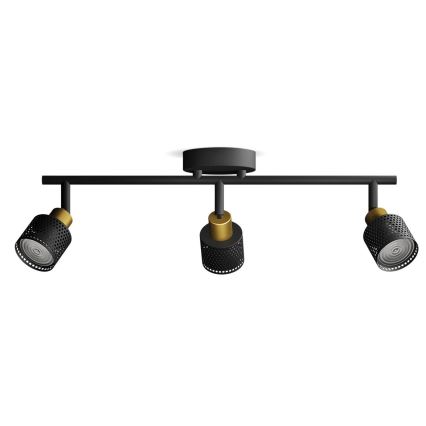 Philips - Spotlampe NIALL 3xGU10/5W/230V sort/messing