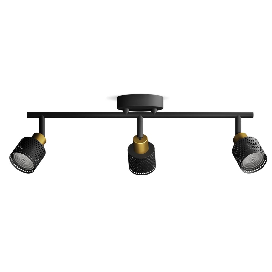 Philips - Spotlampe NIALL 3xGU10/5W/230V sort/messing