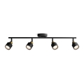 Philips - Spotlampe NIALL 4xGU10/5W/230V sort/messing