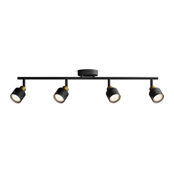 Philips - Spotlampe NIALL 4xGU10/5W/230V sort/messing
