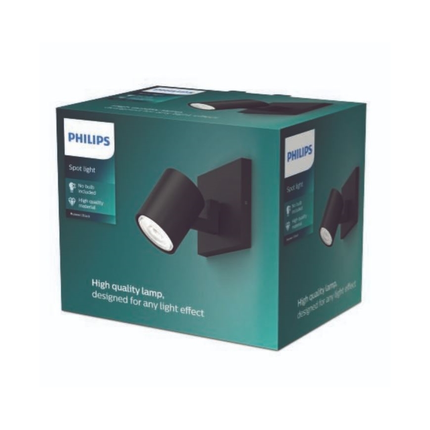 Philips - Spotlampe RUNNER 1xGU10/20W/230V sort