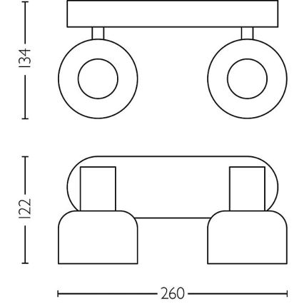 Philips - Spotlampe SLEET 2xE14/25W/230V