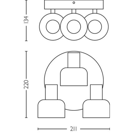 Philips - Spotlampe SLEET 3xE14/25W/230V