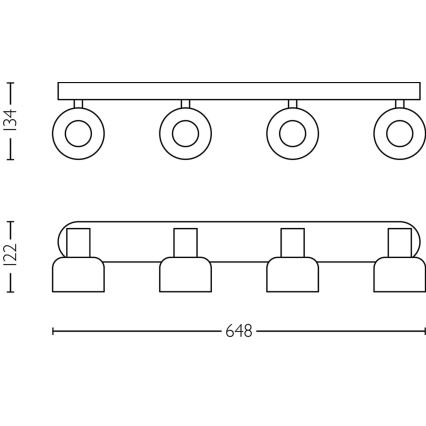 Philips - Spotlampe SLEET 4xE14/25W/230V