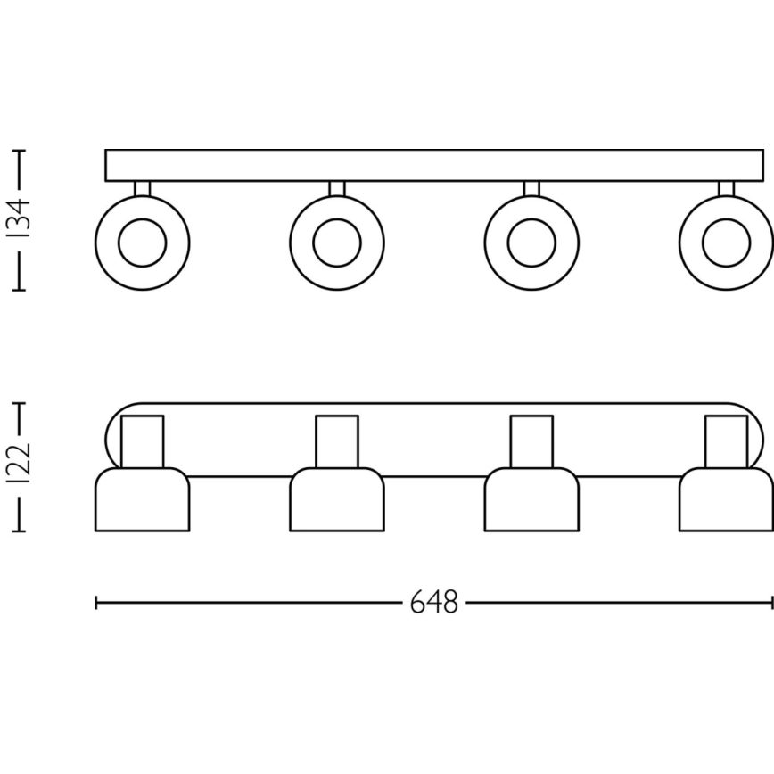 Philips - Spotlampe SLEET 4xE14/25W/230V