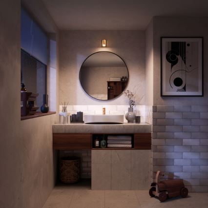 Philips - Spotlampe til badeværelse IDRIS 1xGU10/5W/230V IP44 sort/guldfarvet
