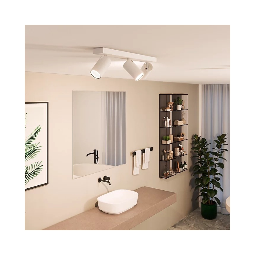 Philips - Spotlampe til badeværelse IDRIS 3xGU10/5W/230V IP44 hvid