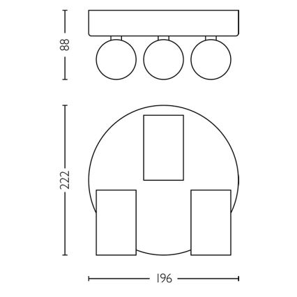 Philips - Spotlampe til badeværelse IDRIS 3xGU10/5W/230V IP44 sort