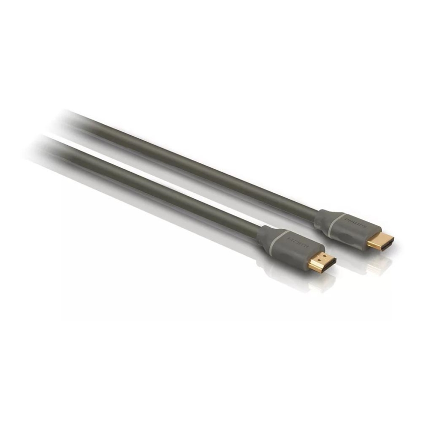 Philips SWV4432S/10 - HDMI-kabel med Ethernet, HDMI 1.4 A stik 1,5 m grå