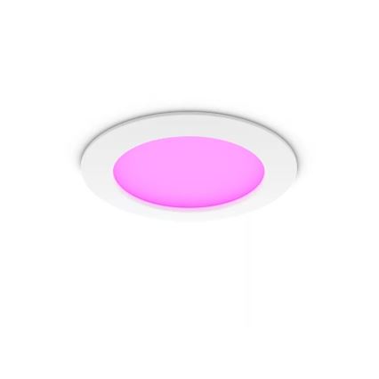 Philips - Sæt med 2x LED RGBW-dæmpbare badeværelsesindbygningsspots Hue SLIM LED/12W/230V 2000-6500K hvid IP44