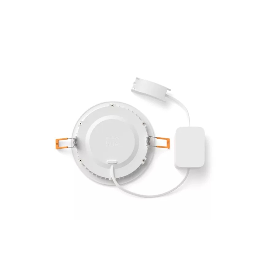 Philips - Sæt med 2x LED RGBW-dæmpbare badeværelsesindbygningsspots Hue SLIM LED/12W/230V 2000-6500K hvid IP44
