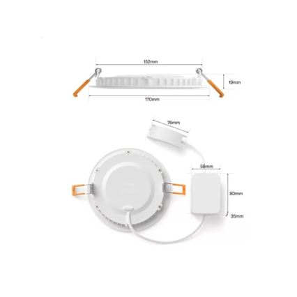 Philips - Sæt med 2x LED RGBW-dæmpbare badeværelsesindbygningsspots Hue SLIM LED/12W/230V 2000-6500K hvid IP44