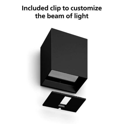 Philips - Sæt 2x LED RGBW dæmpbar udendørs vægarmatur Hue RESONATE LED/8W/230V 2000-6500K IP44