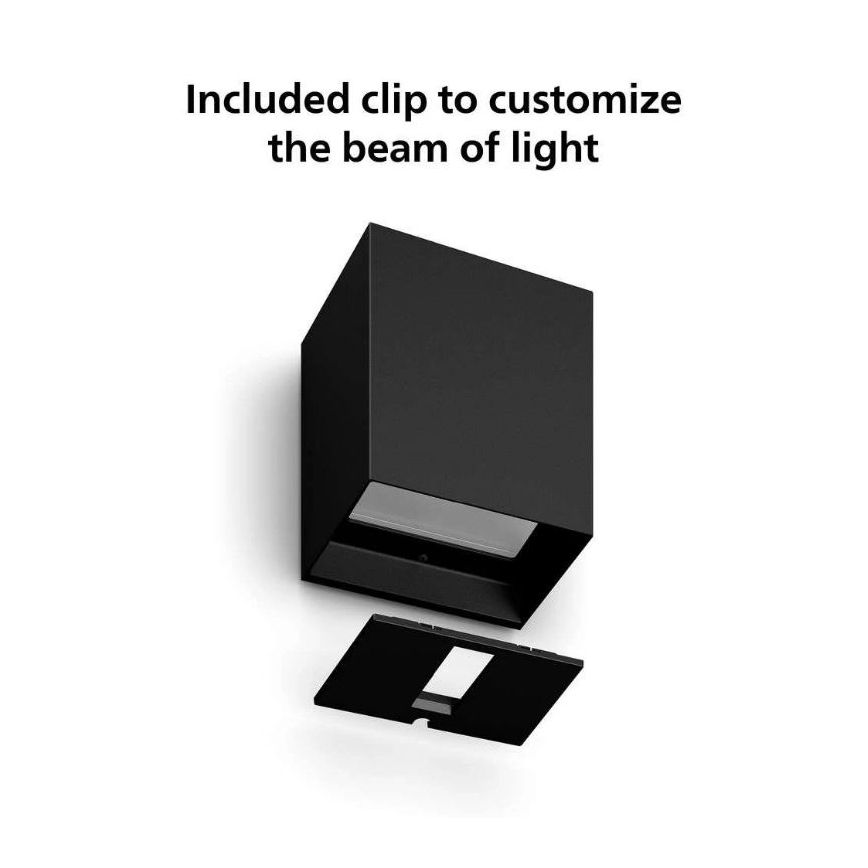 Philips - Sæt 2x LED RGBW dæmpbar udendørs vægarmatur Hue RESONATE LED/8W/230V 2000-6500K IP44
