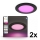 Philips - Sæt 2x LED RGBW dæmpbare badeværelsesindbygningsspots Hue SLIM LED/12W/230V 2000-6500K sort IP44