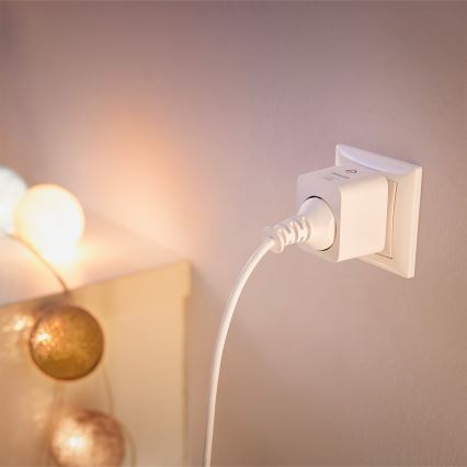 Philips - Sæt 2x smart stikdåse SCHUKO 2300W + effektmåler Wi-Fi