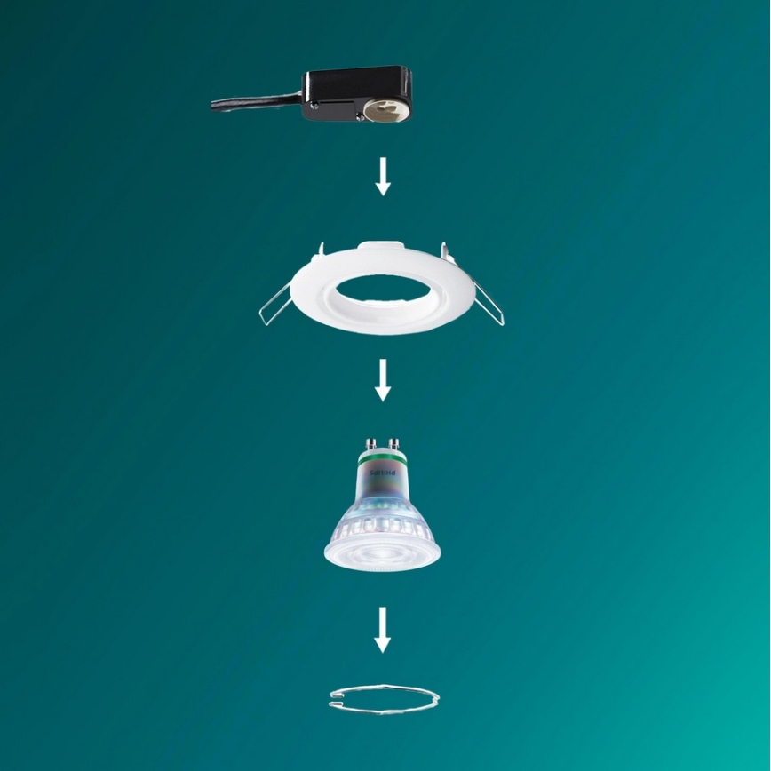 Philips - Sæt 3x indbygningsspot PERIDOT 1xGU10/7W/230V hvid