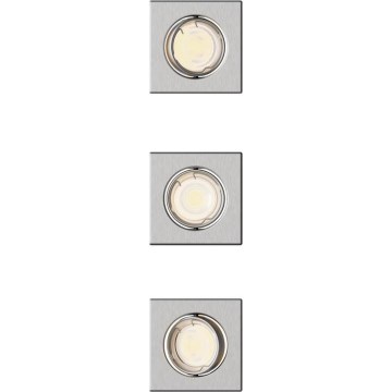 Philips - Sæt 3x indbygningsspot PERIDOT 1xGU10/7W/230V sølv