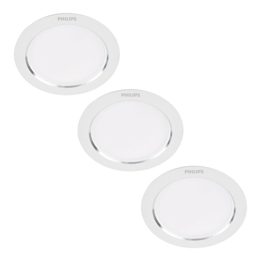 Philips - SÆT 3x LED indbygningslampe LED/3,5W/230V 3000K
