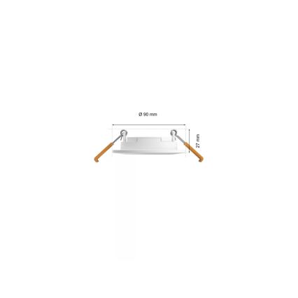 Philips - SÆT 3x LED RGBW Indbygningslampe til badeværelse dæmpbar Hue SLIM LED/8,3W/230V IP44 2000-6500K