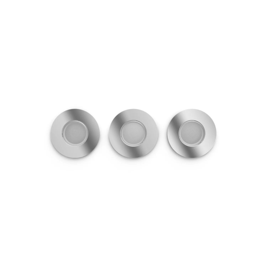 Philips - SÆT 3x LED RGBW Indbygningslampe til badeværelse dæmpbar Hue XAMENTO 1xGU10/4,2W/230V IP44 2000-6500K