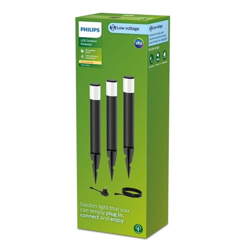 Philips - SÆT 3x LED udendørslampe PUREX LED/1,5W/24/230V IP44