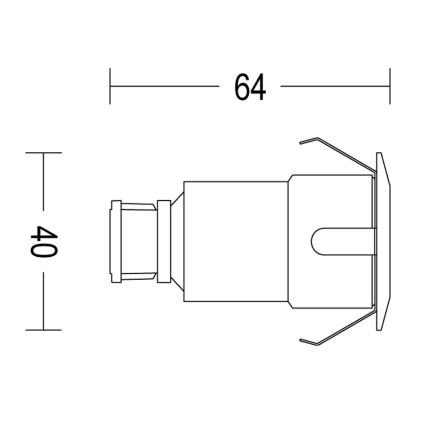 Philips - SÆT 3x Udendørs LED indbygningslampe SPORE LED/1W/24/230V IP67