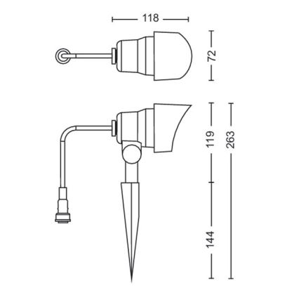 Philips -SÆT 3x Udendørs LED spotlampe LED/6W/230V 2700K IP44