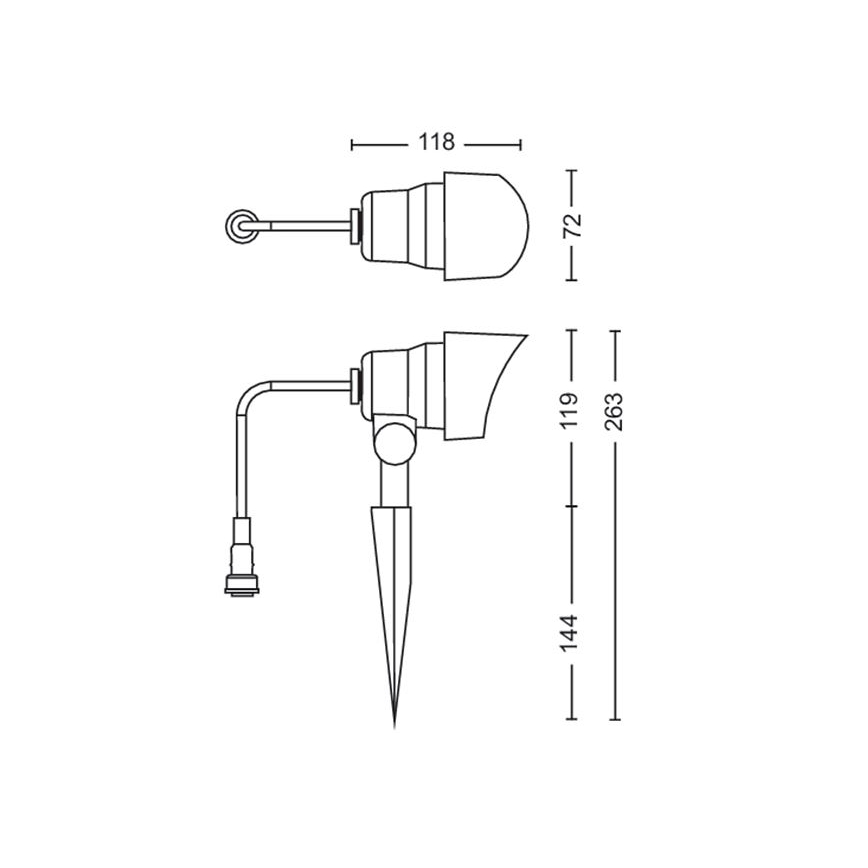 Philips -SÆT 3x Udendørs LED spotlampe LED/6W/230V 2700K IP44