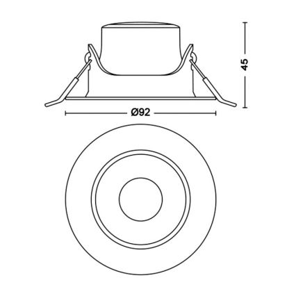 Philips - SÆT 3xLED Indbygningslampe dæmpbar IMPALA Warm Glow LED/6W/230V 2200-2700K