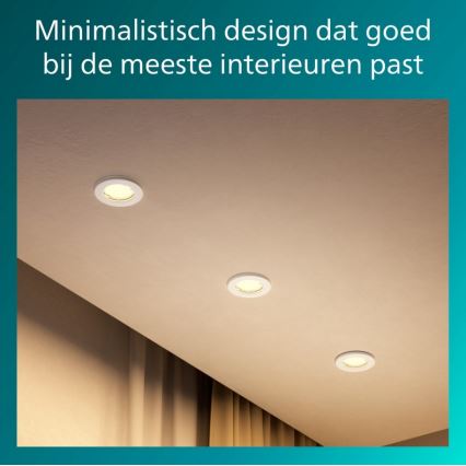 Philips - Sæt 5x indbygningsspot PERIDOT 1xGU10/7W/230V hvid