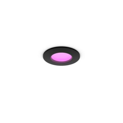 Philips - Sæt med 2 RGBW dæmpbare LED-indbygningsspots til badeværelset Hue SLIM LED/8,3W/230V 2000-6500K sort IP44