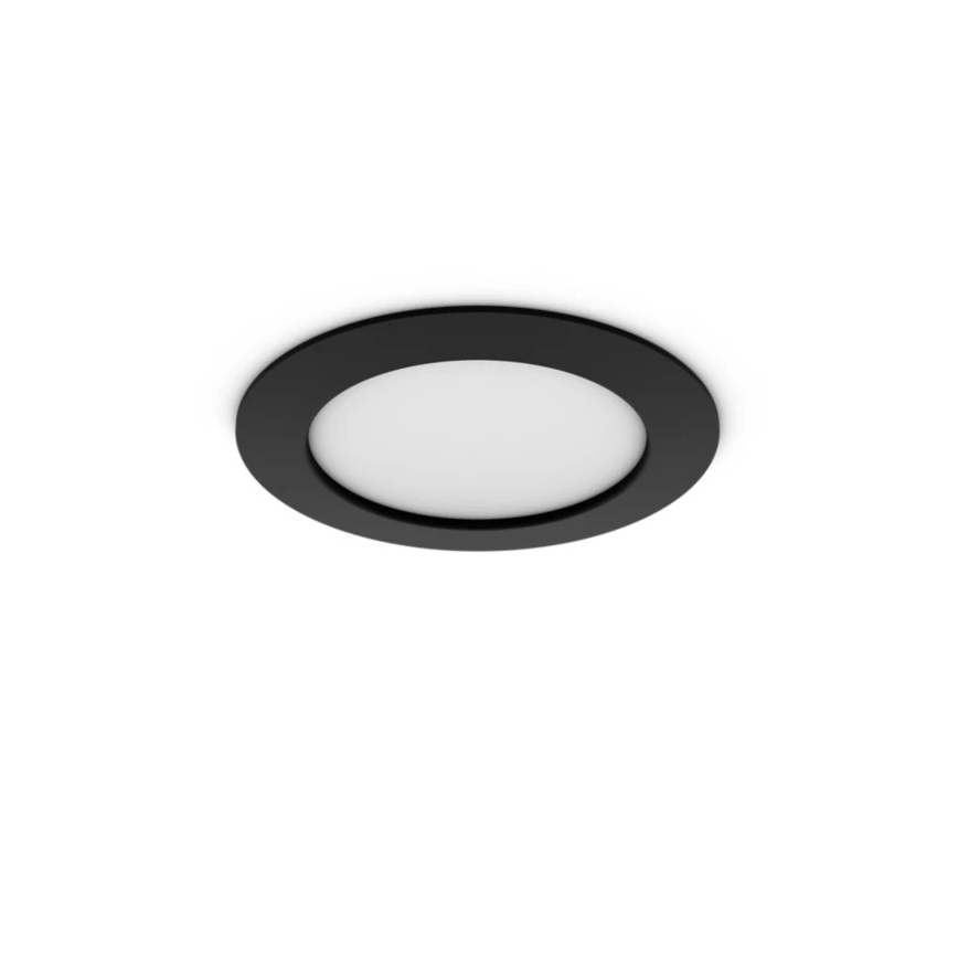 Philips - Sæt 2x LED RGBW dæmpbare badeværelsesindbygningsspots Hue SLIM LED/12W/230V 2000-6500K sort IP44
