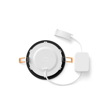 Philips - Sæt 2x LED RGBW dæmpbare badeværelsesindbygningsspots Hue SLIM LED/12W/230V 2000-6500K sort IP44