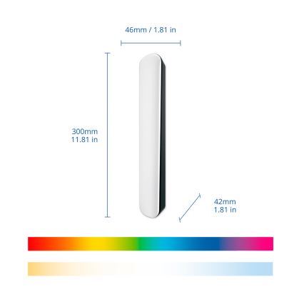 Philips - Sæt med 2 LED RGBIC dæmpbare armaturer SMART GRADIENT LED/8W/230V 2700–6500K Wi‑Fi
